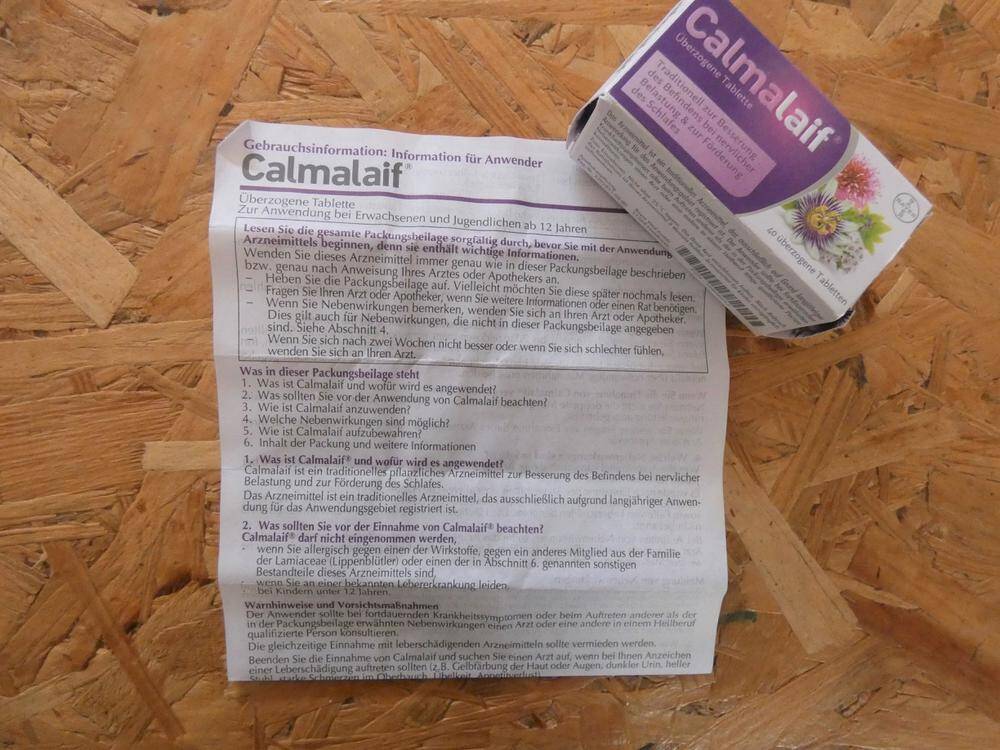 calmalaif packungsbeilage